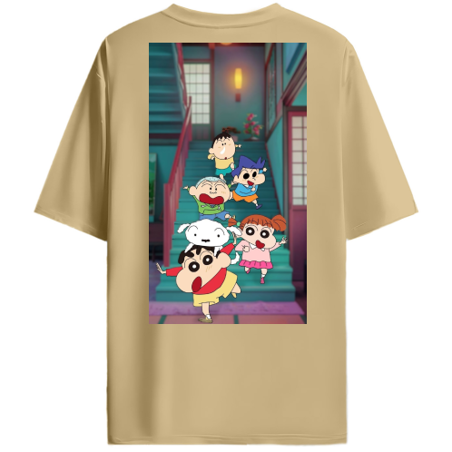 SHINCHAN DUAL SIDE OVERSIZED TEE