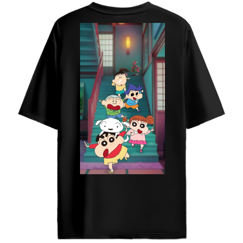 SHINCHAN DUAL SIDE OVERSIZED TEE