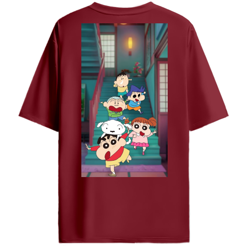 SHINCHAN DUAL SIDE OVERSIZED TEE