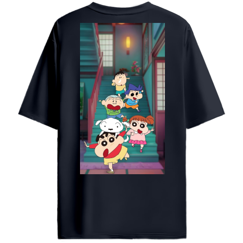 SHINCHAN DUAL SIDE OVERSIZED TEE