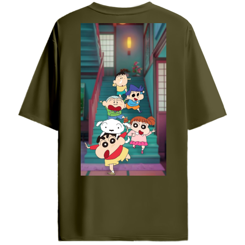 SHINCHAN DUAL SIDE OVERSIZED TEE