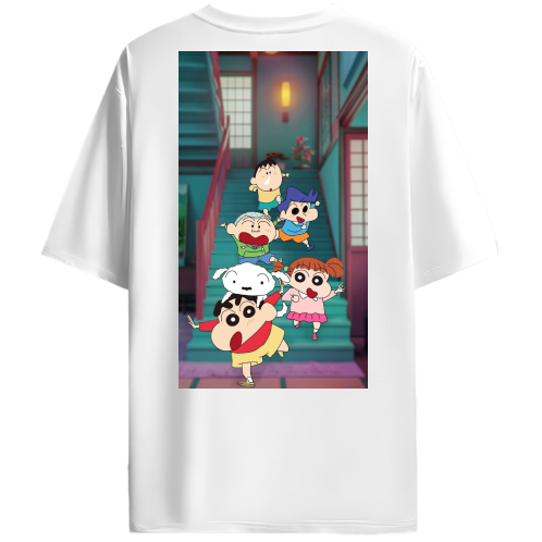 SHINCHAN DUAL SIDE OVERSIZED TEE