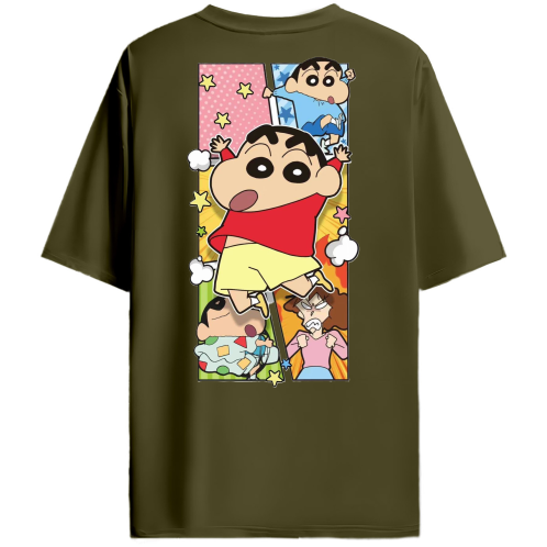 SHINCHAN DUAL DESIGN OVERSIZED TEE