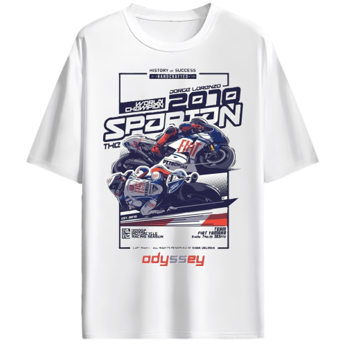 History Of Success Bike Racing Oversized Tshirt