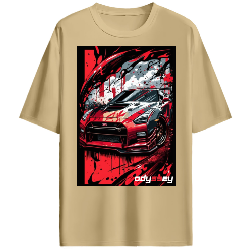 GTR Racing Car sketch Oversized Tshirt