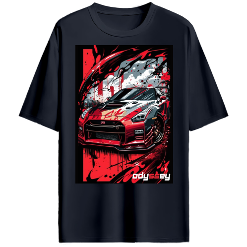 GTR Racing Car sketch Oversized Tshirt