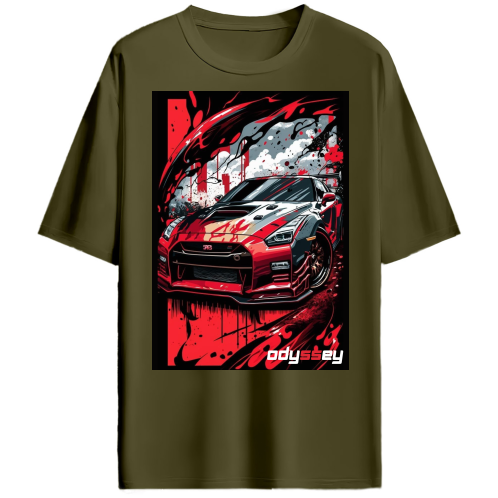 GTR Racing Car sketch Oversized Tshirt