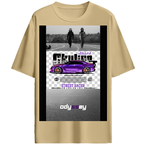 SKYLINE Racing Car Oversized Tshirt