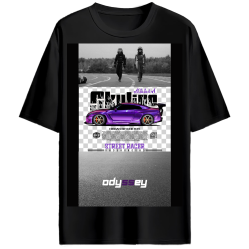 SKYLINE Racing Car Oversized Tshirt