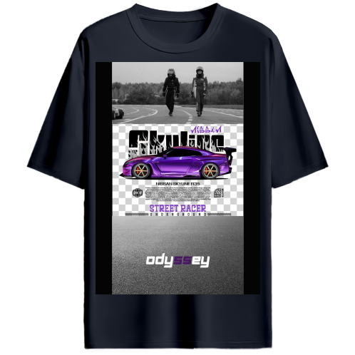 SKYLINE Racing Car Oversized Tshirt