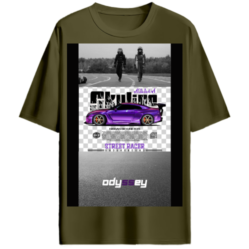SKYLINE Racing Car Oversized Tshirt