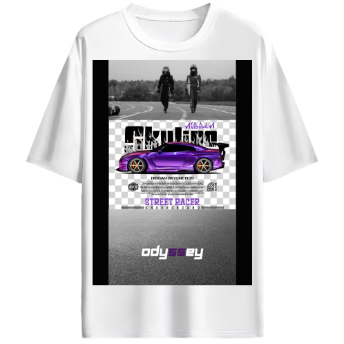 SKYLINE Racing Car Oversized Tshirt