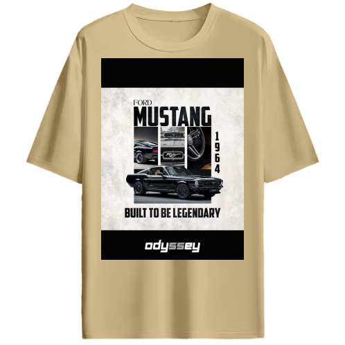FORD MUSTANG 1964 Racing Car Oversized Tshirt