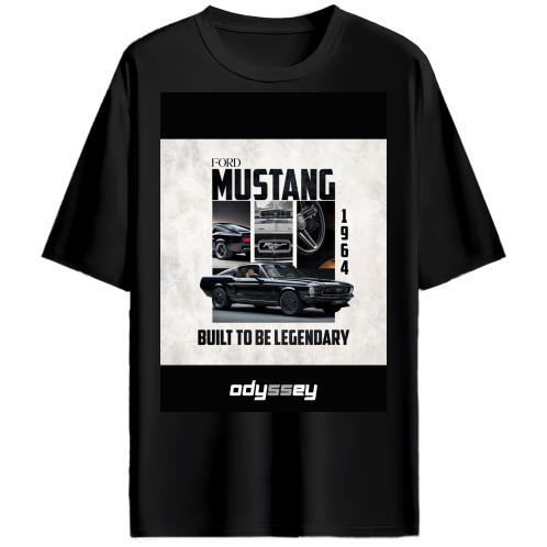 FORD MUSTANG 1964 Racing Car Oversized Tshirt