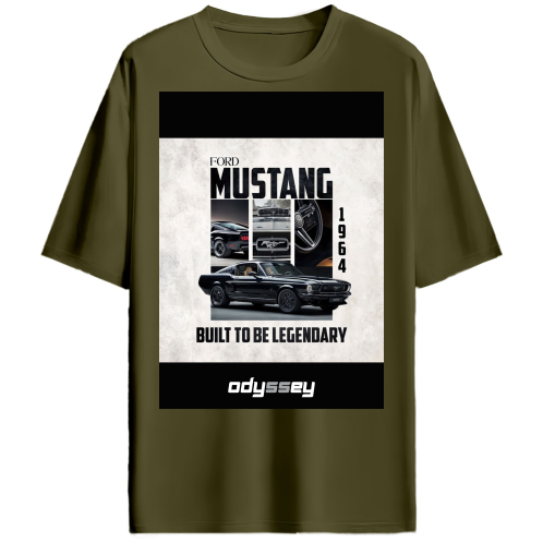 FORD MUSTANG 1964 Racing Car Oversized Tshirt