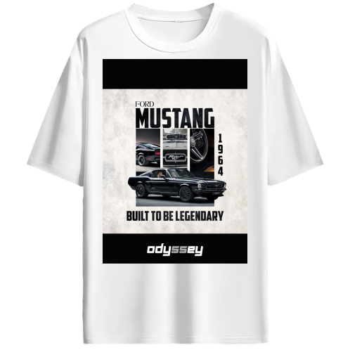 FORD MUSTANG 1964 Racing Car Oversized Tshirt
