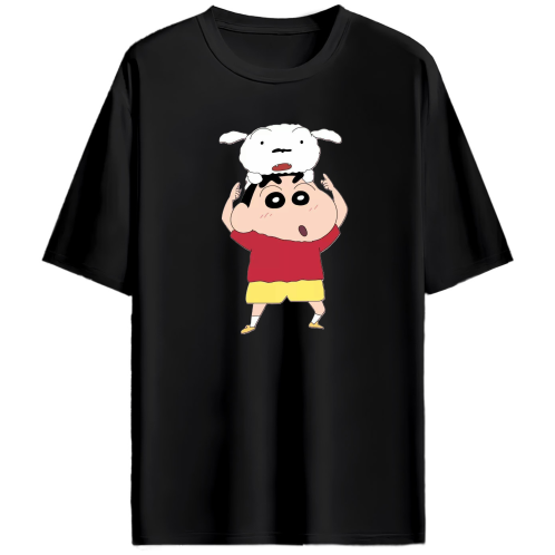 SHINCHAN AND SHIRU OVERSIZED TEE