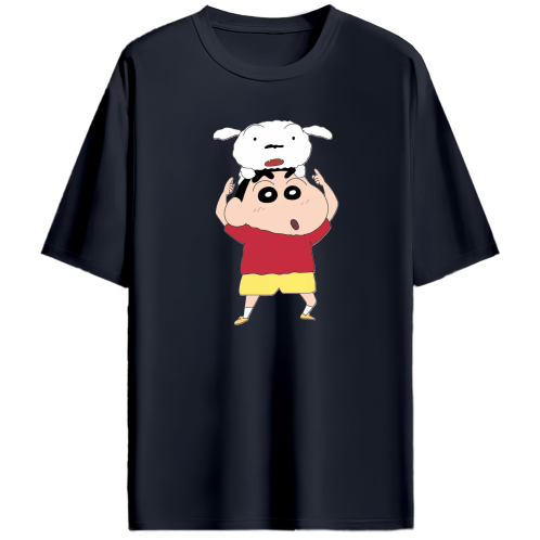 SHINCHAN AND SHIRU OVERSIZED TEE