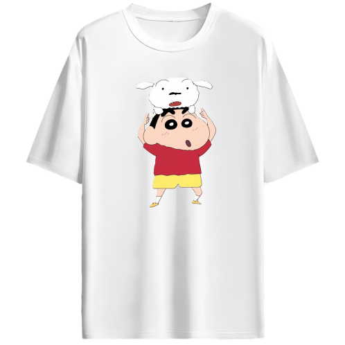 SHINCHAN AND SHIRU OVERSIZED TEE